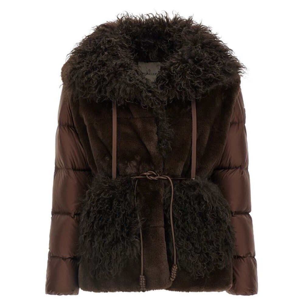 Moncler Brown Polyester Shell Women's Jacket